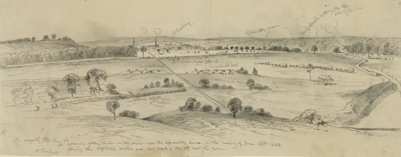 Belägringen av Petersburg av Edwin Forbes