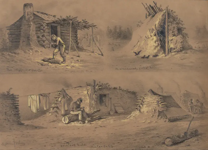 Waggonernas skjul av Edwin Forbes