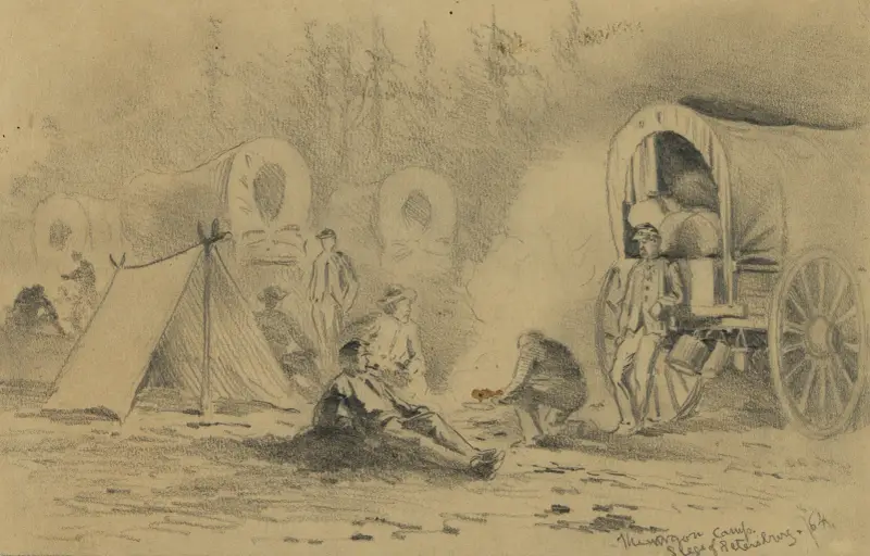 Das Wagenlager von Edwin Forbes