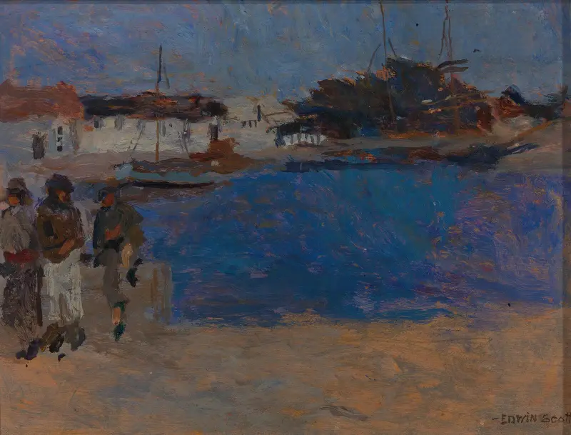 Küstenlandschaft bei Cherbourg von Frank Edwin Scott