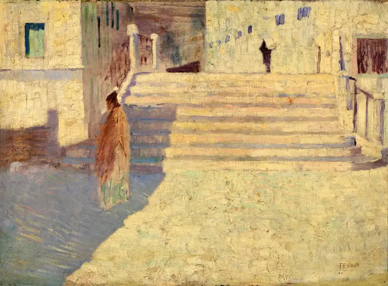 Femmes pres des Escaliers no. II av Frank Edwin Scott