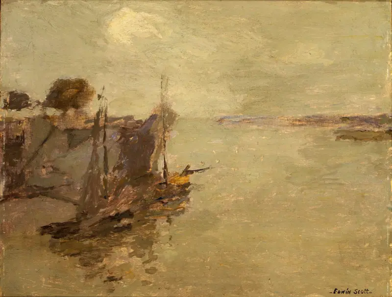Fischerboote in Honfleur Nr. 2 von Frank Edwin Scott