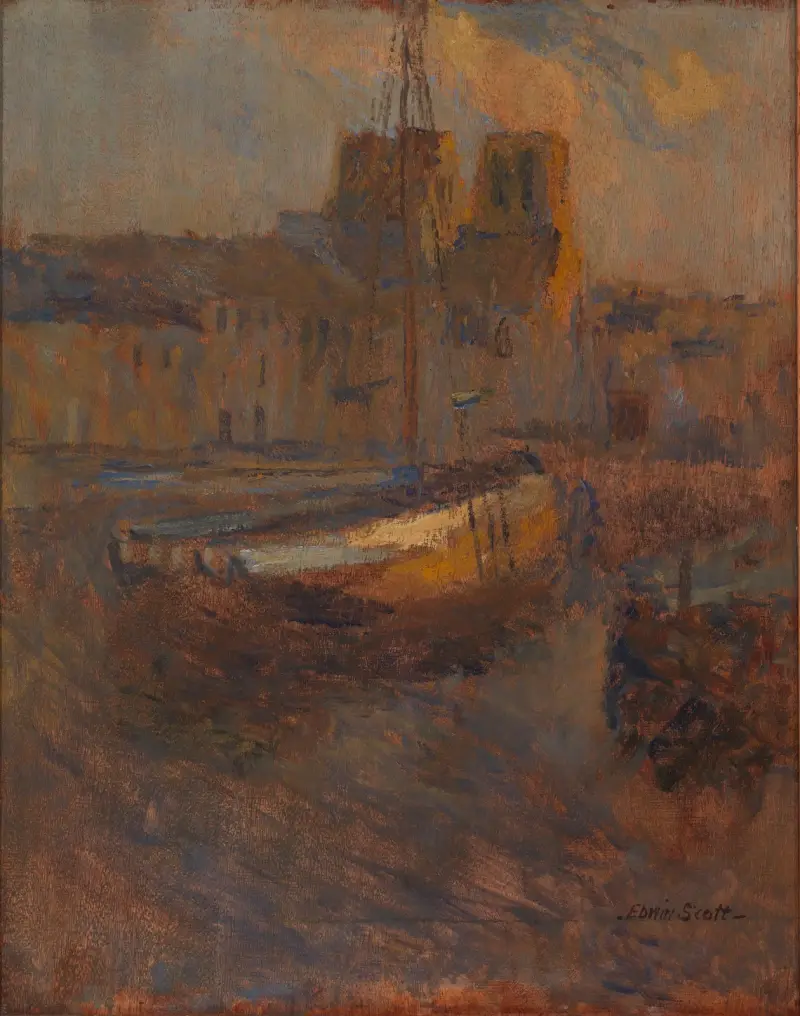 Ships at Anchor, Cherbourg no. II av Frank Edwin Scott