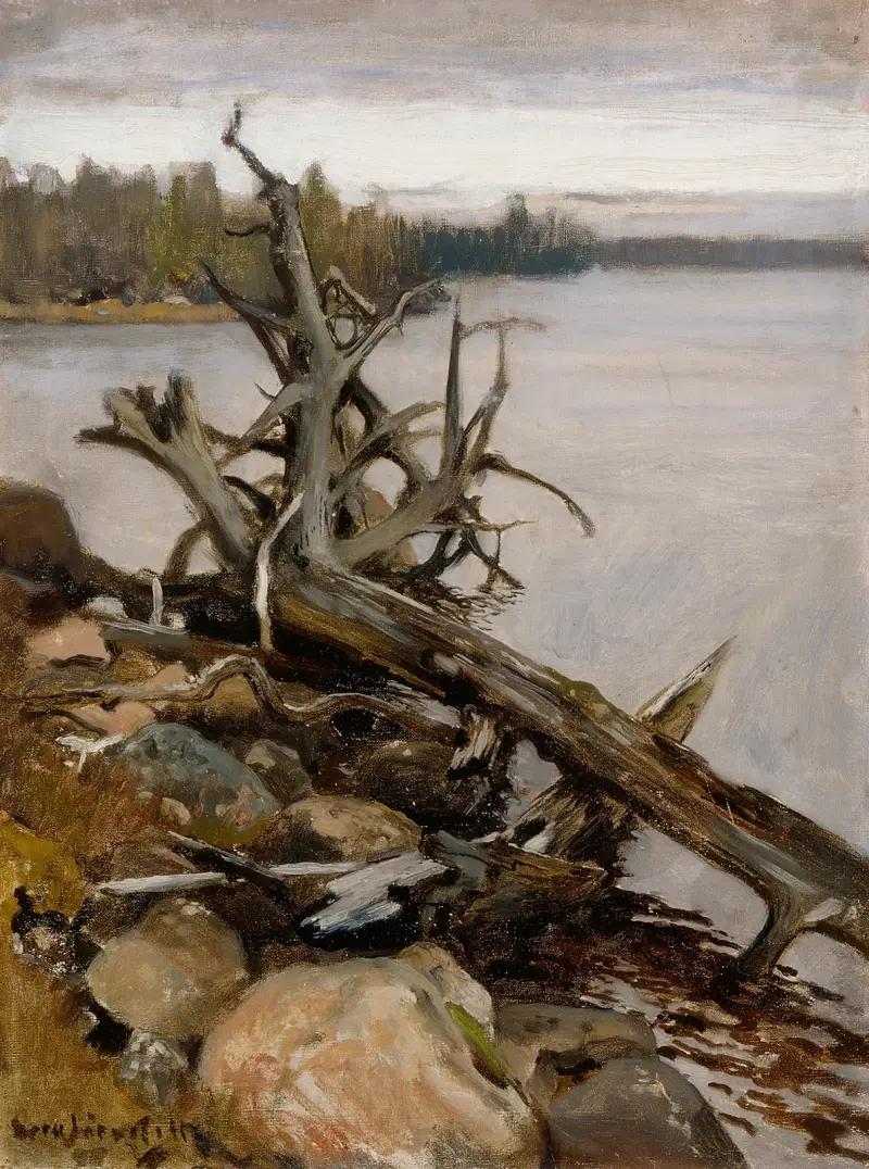 Död tall i vattnet av Eero Järnefelt