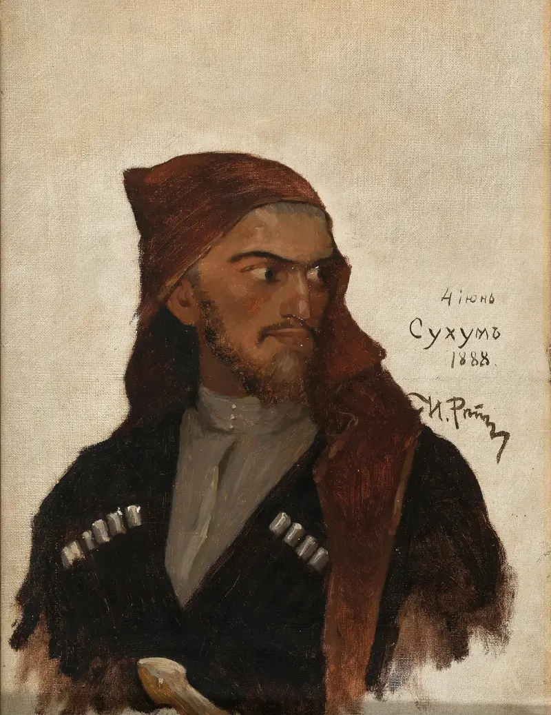 Portrait of a Kabardian Prince av Ilya Efimovich Repin
