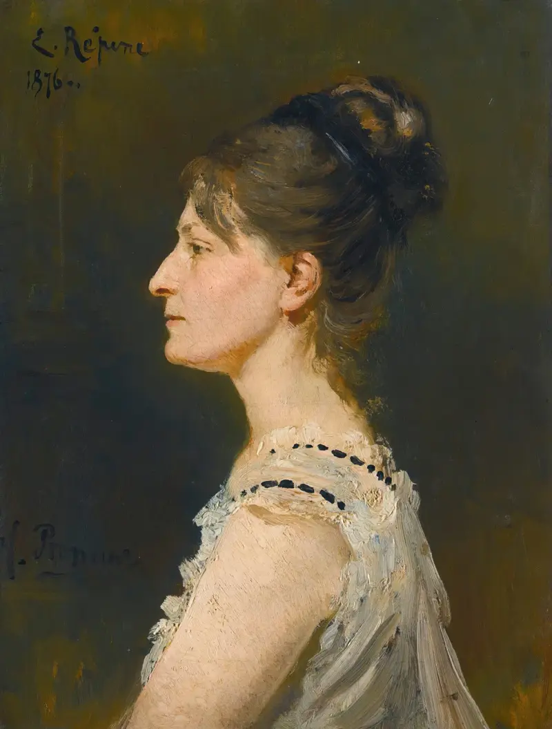 Porträtt av en dam, enligt uppgift Maria Grigorievna Ge (1854–1932) av Ilya Efimovich Repin