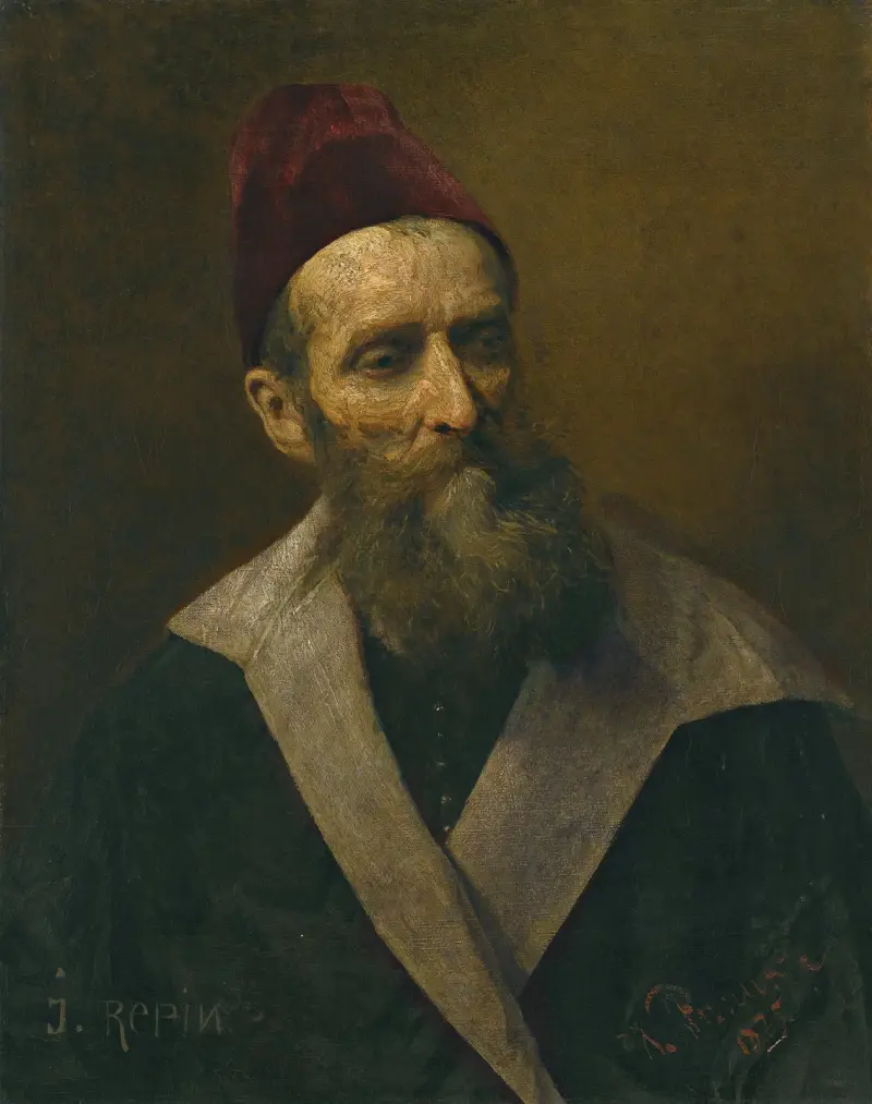 Portrait of a man av Ilya Efimovich Repin