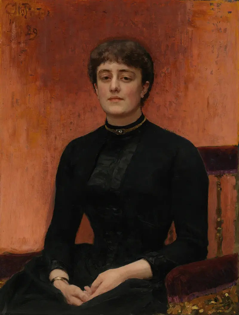Portrait Of Jelizaveta Zvantseva av Ilya Efimovich Repin