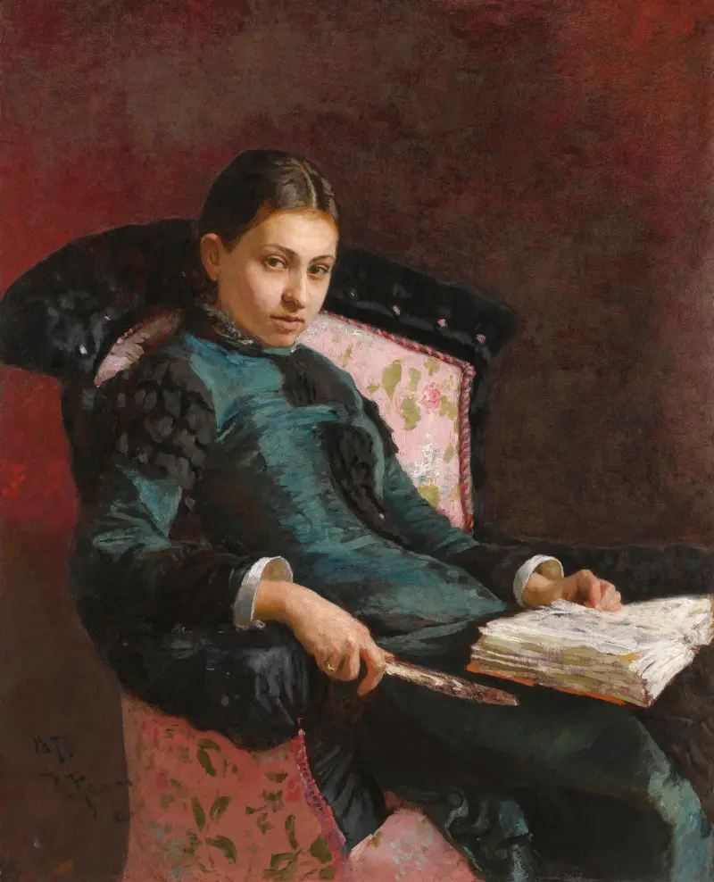 Portrait of The Artist’s Wife, Vera Repin av Ilya Efimovich Repin