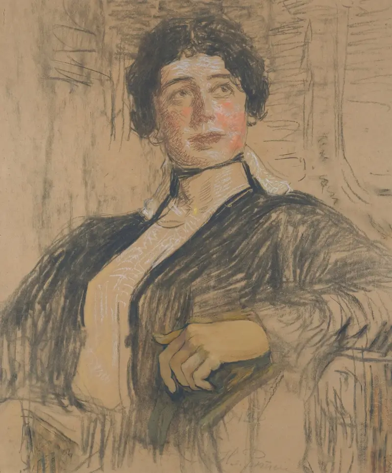 Portrait Of Veronika Abegg-Werefkin av Ilya Efimovich Repin