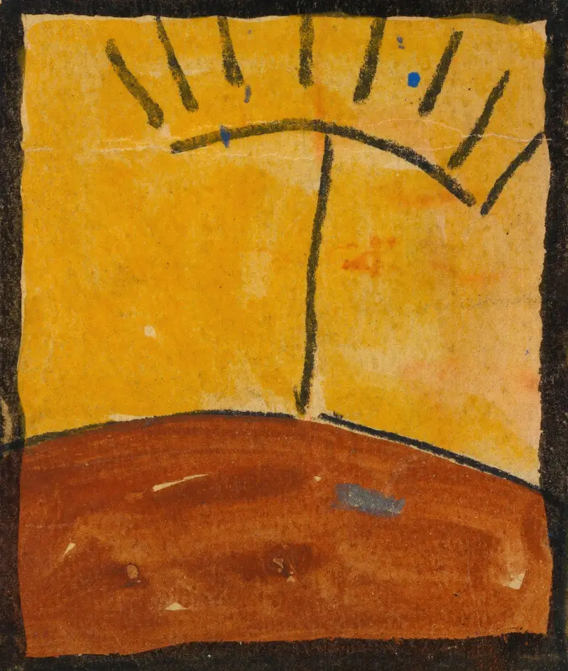 Abstrahierte Landschaft mit Sonnenaufgang av Egon Schiele