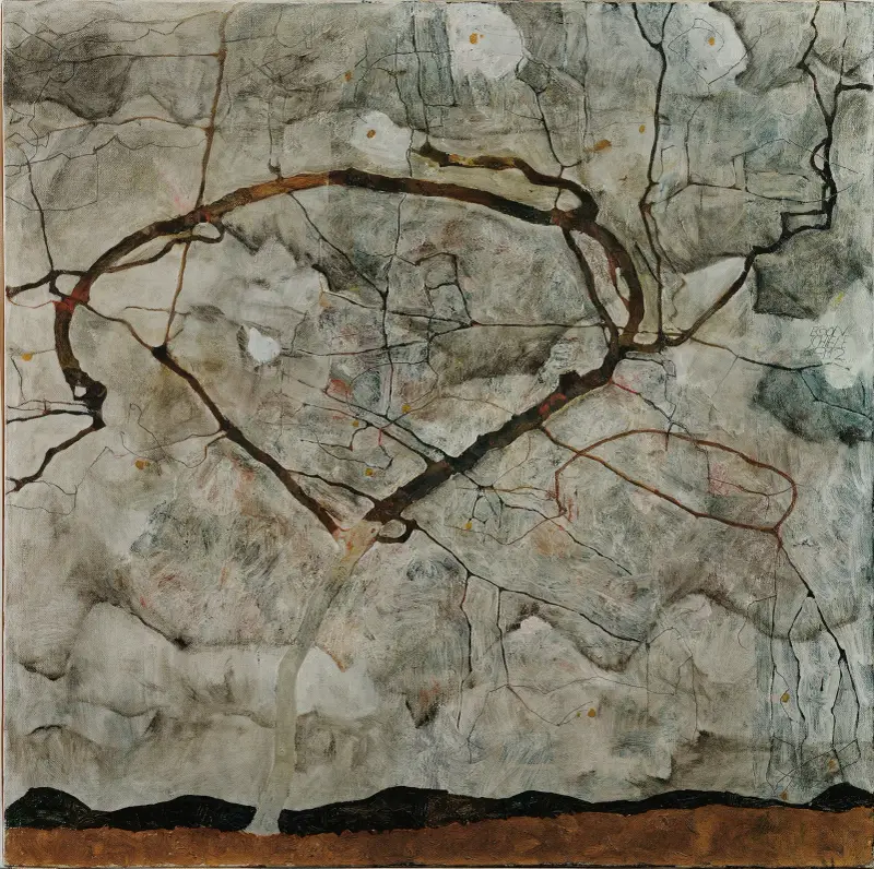 Autumn Tree in Stirred Air (Winter Tree) av Egon Schiele