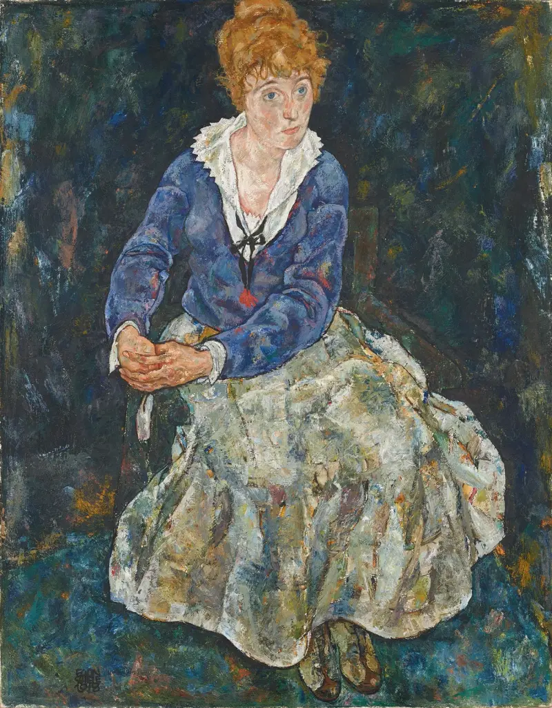 Bildnis der Frau des Künstlers, Edith Schiele av Egon Schiele