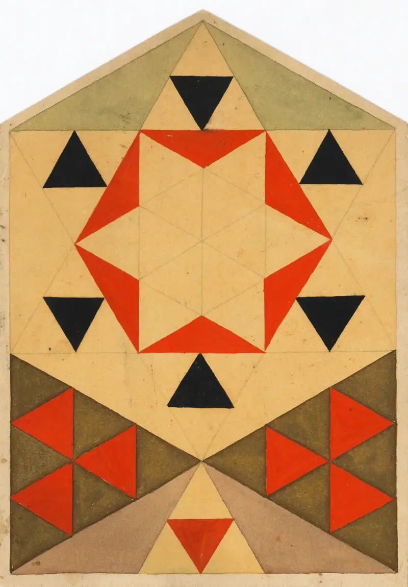 Geometrische Studie (Schülerarbeit) von Egon Schiele