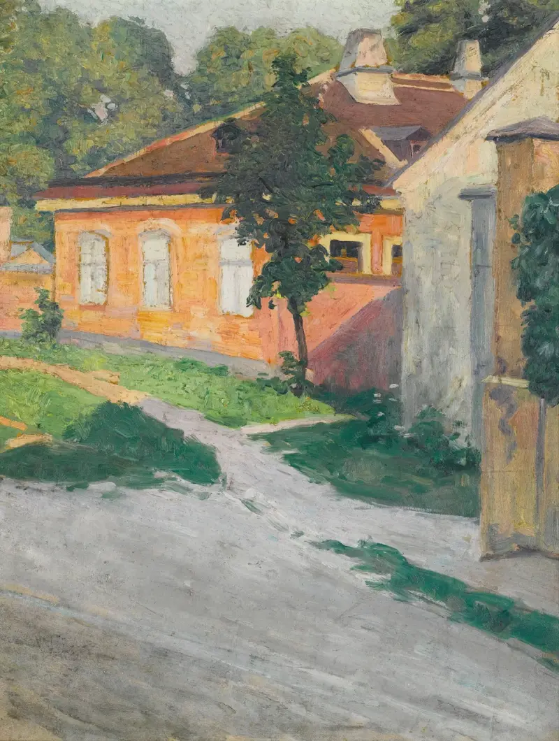 Haus In Hütteldorf (House In Hütteldorf) av Egon Schiele