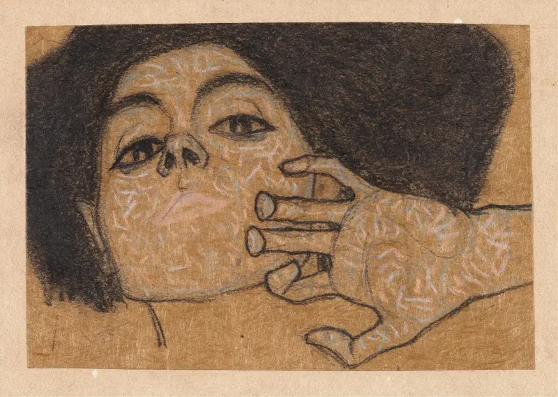Head of a Woman av Egon Schiele