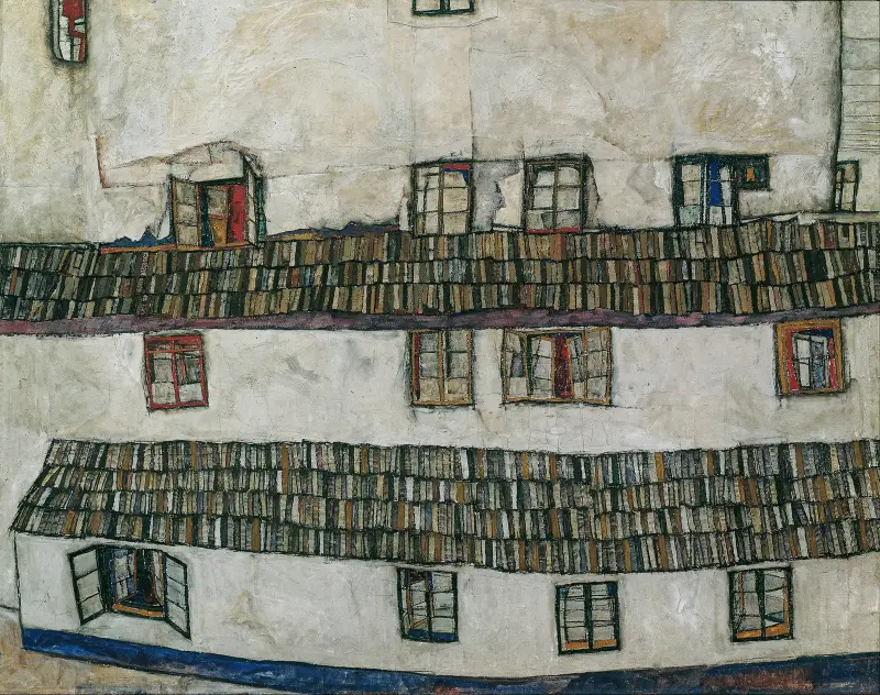 Dům, zeď (okno), Egon Schiele