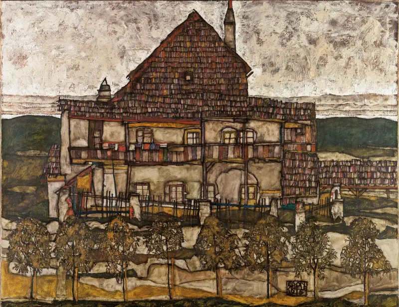 Dům se šindelovou střechou (Starý dům II), Egon Schiele
