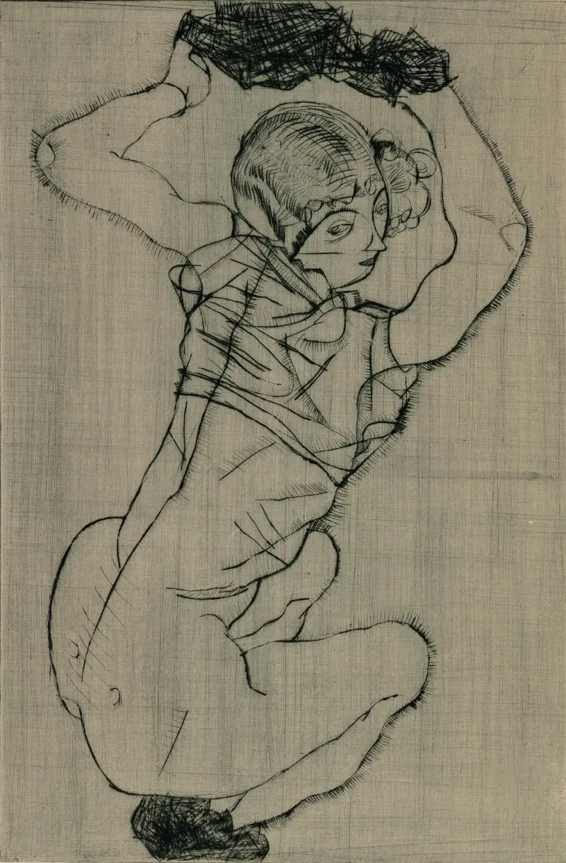 Kauernde, Egon Schiele