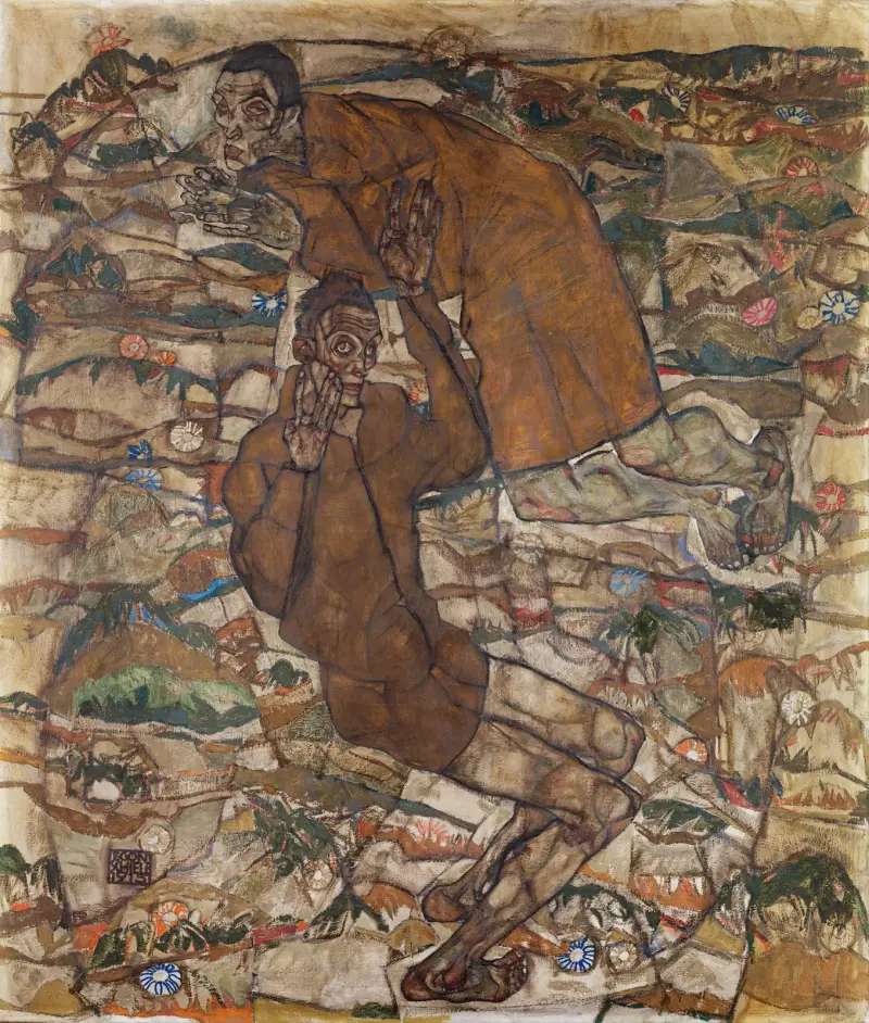 Levitation (Der Blinde II) von Egon Schiele