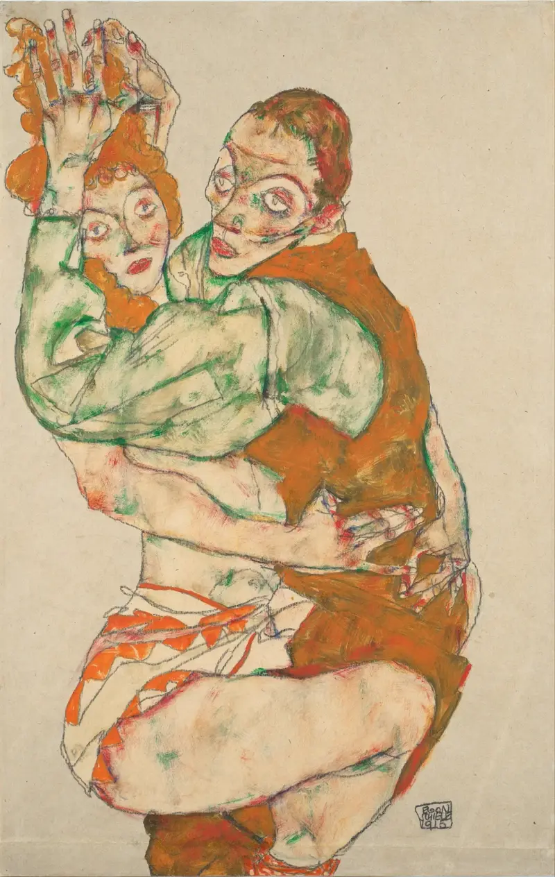 Liebespaar, 1915 von Egon Schiele
