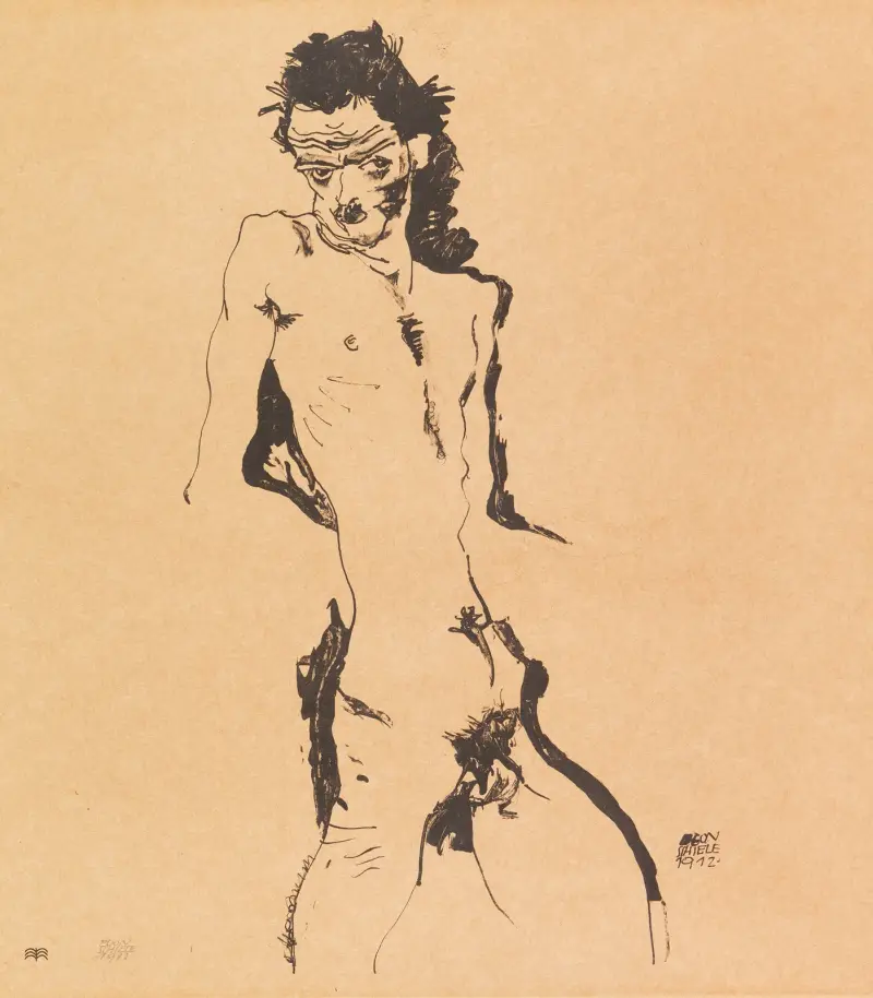 Männlicher Akt, 1912 – Nr. 2 von Egon Schiele