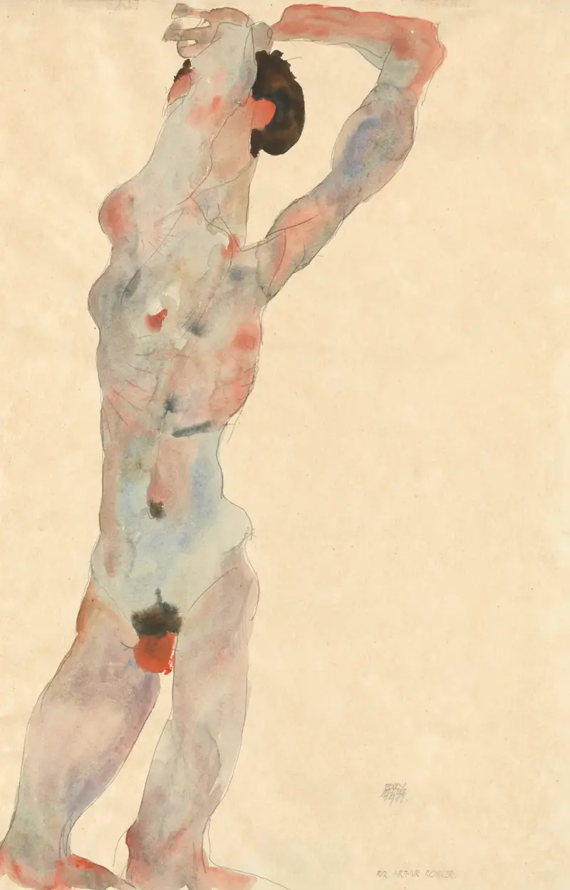 Mužský akt, 1912 – Nr. 1, Egon Schiele
