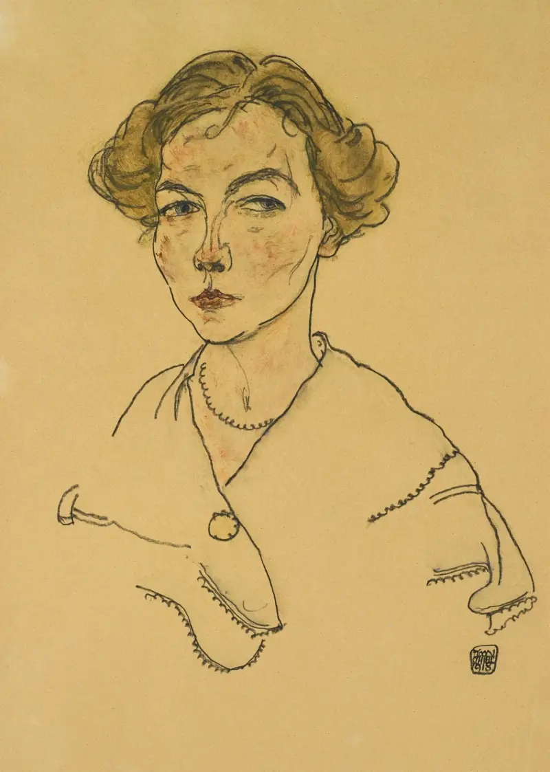 Porträt einer Frau (Lilly Steiner) von Egon Schiele