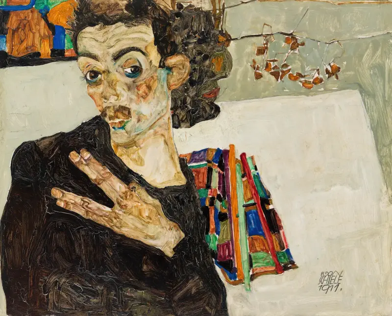 Autoportrét, 1911 – č. 1, Egon Schiele