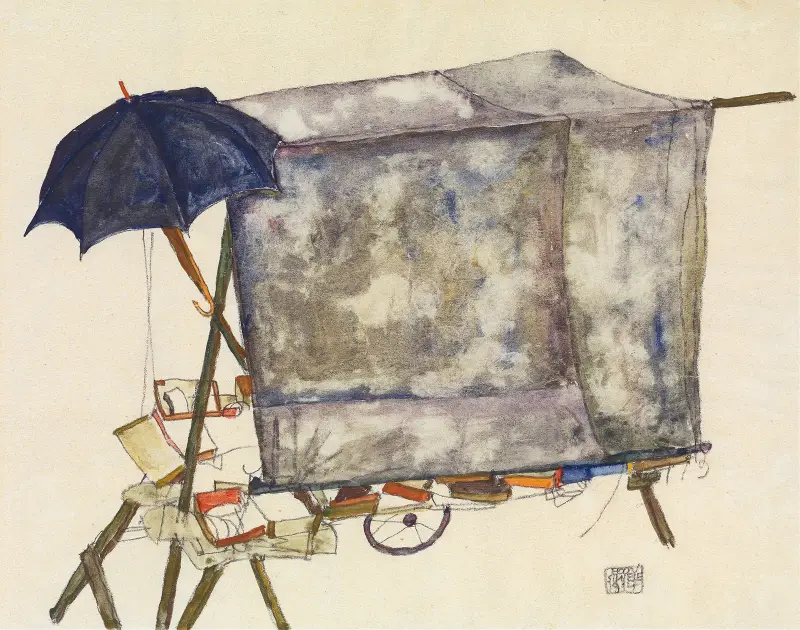 Straßenkarren von Egon Schiele