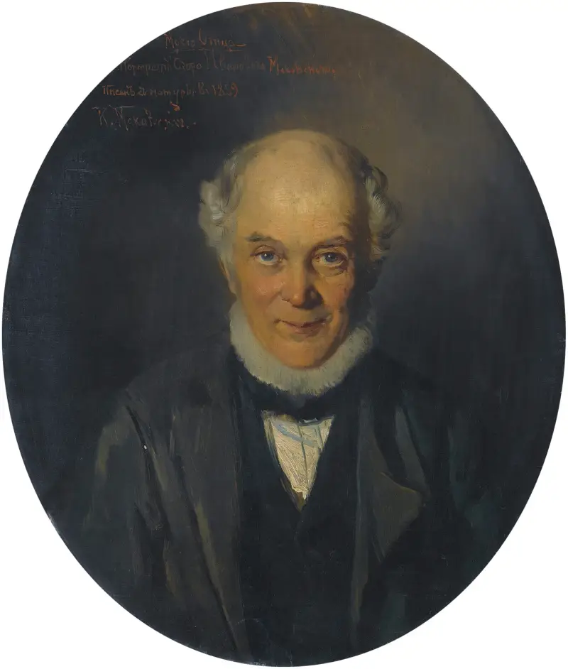 Portrait Of The Artist’s Father, Egor Ivanovich Makovsky av Konstantin Egorovich Makovsky