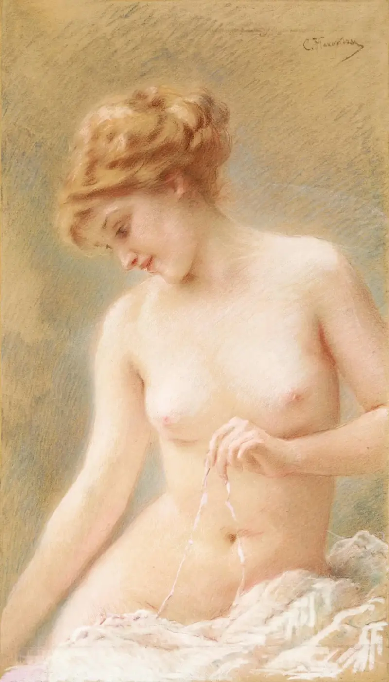 Siedzący akt, Konstantin Egorovich Makovsky