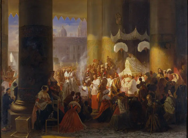 Procession at the Feast of Corpus Christi in Rome av Egron Lundgren