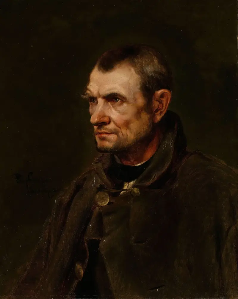 Figure Study of the Farmer Florian Killian av Eilif Peterssen