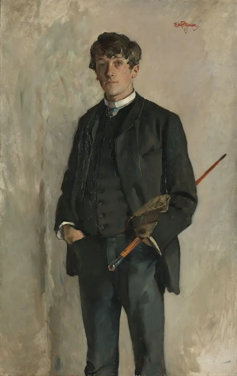 Portrait of the Painter Kalle Løchen av Eilif Peterssen