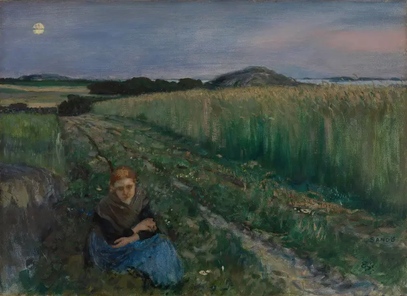 Summer Night at Sandø av Eilif Peterssen