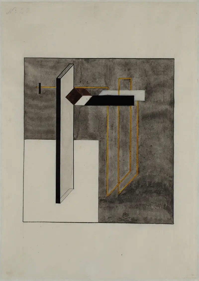 Studie för Proun 4B av El Lissitzky