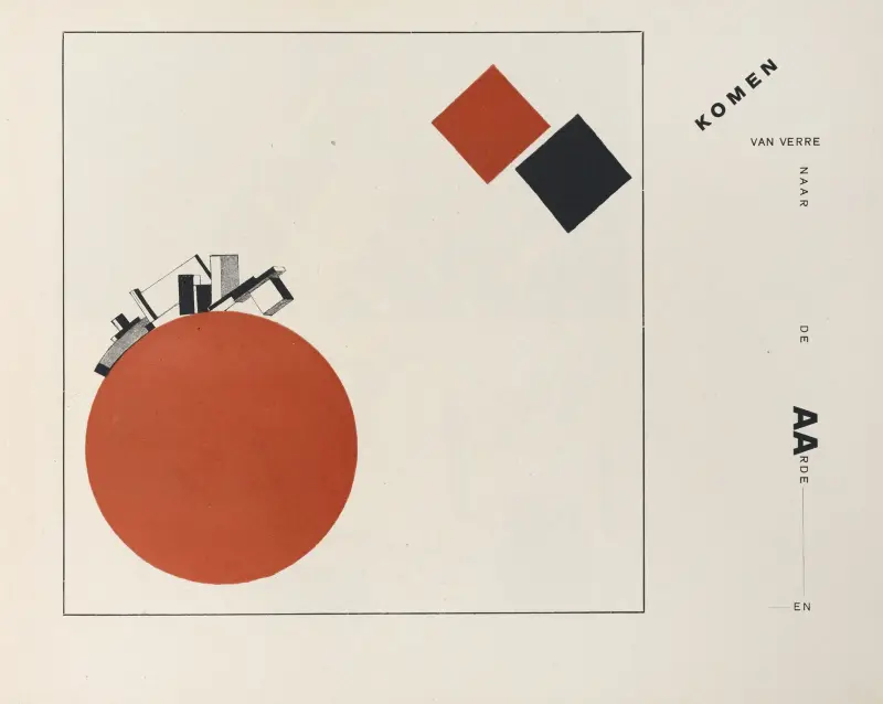 Suprematisch worden van tWee kWA drA ten in 6 konstrukties Pl. 8 av El Lissitzky