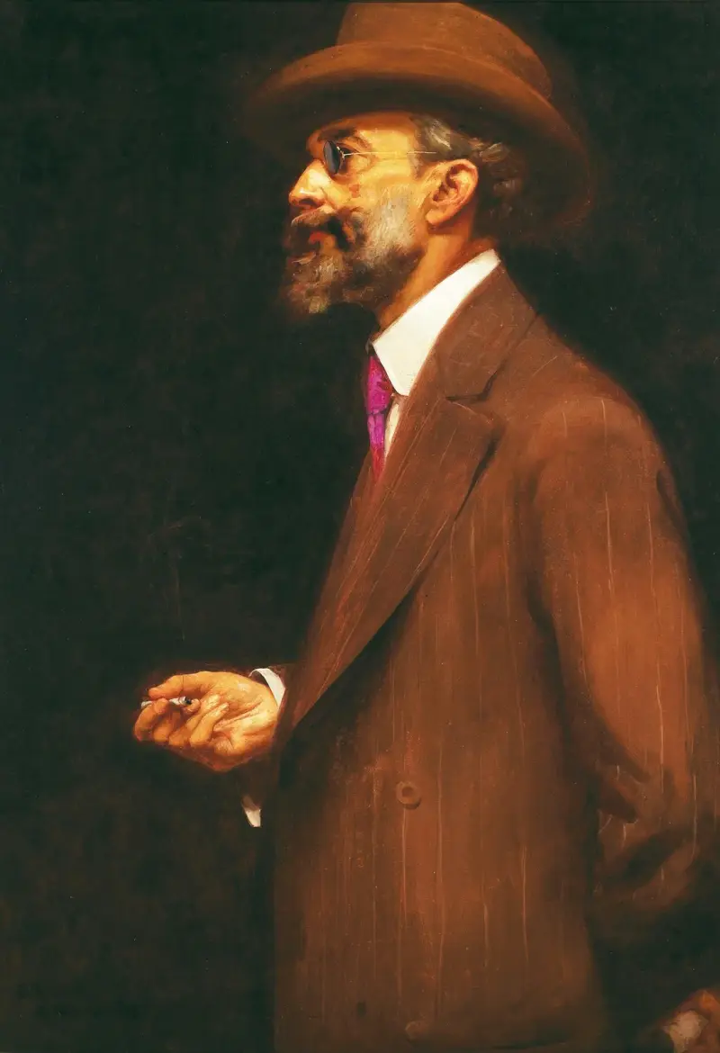 Porträtt av Gonzaga Duque av Eliseu Visconti