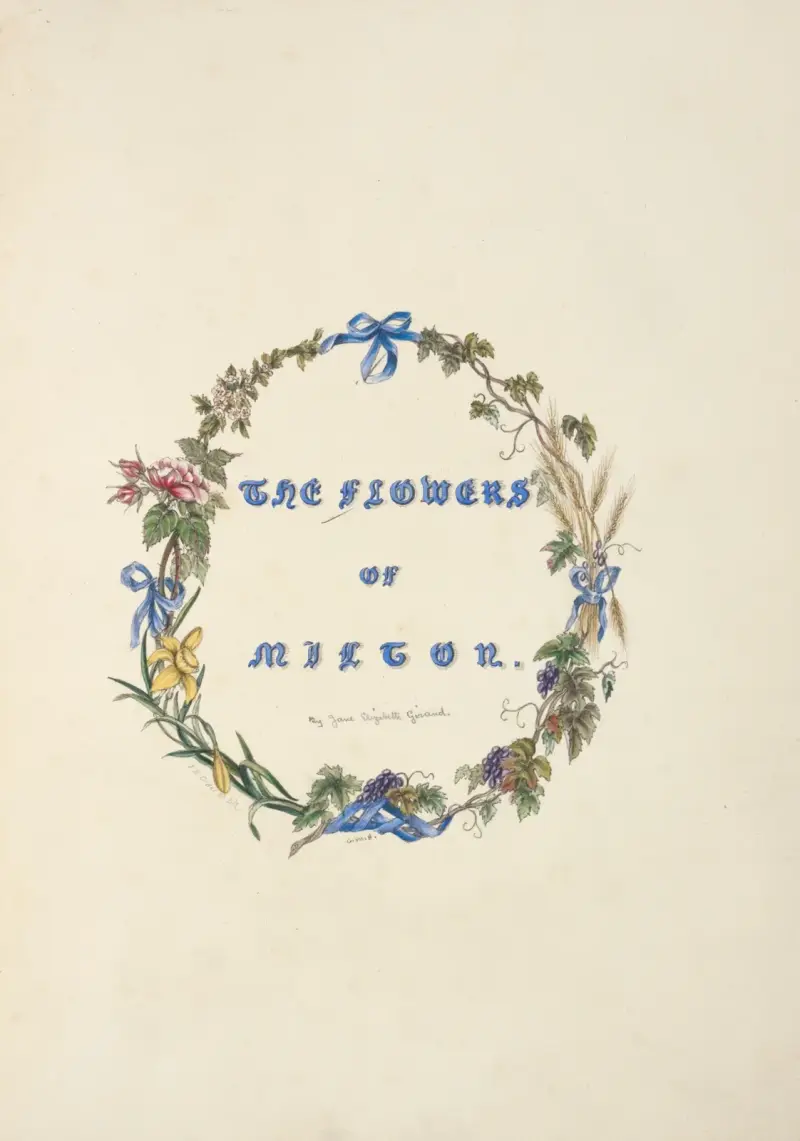 The flowers of Milton – Title Page av Jane Elizabeth Giraud