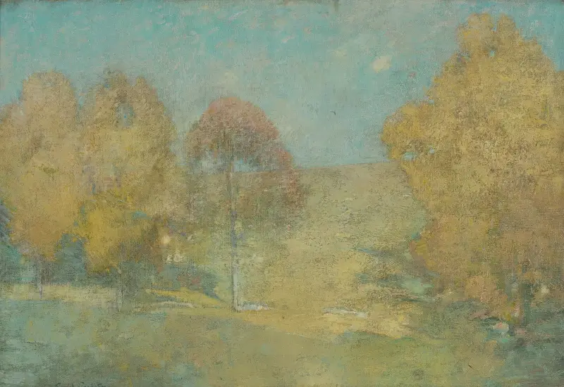 Autumn Morning-Fading Moon av Emil Carlsen