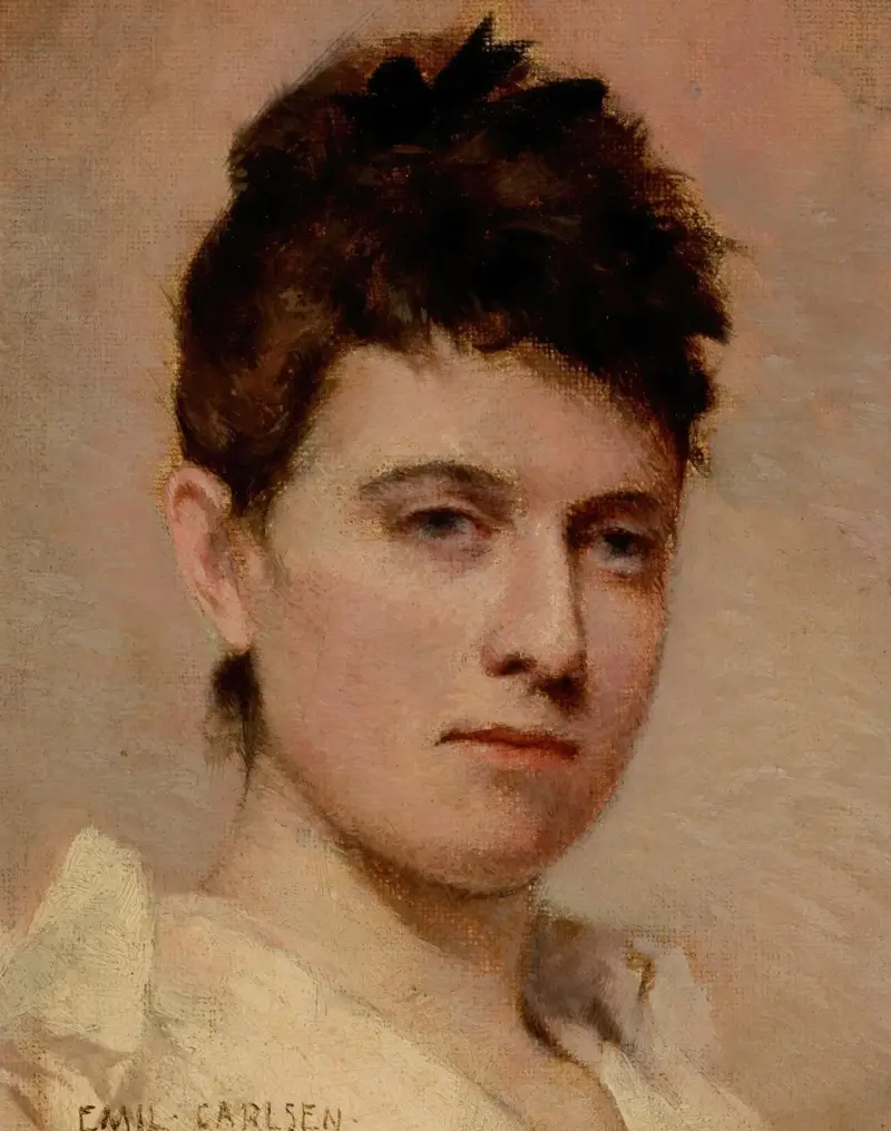 Porträtt av en ung kvinna av Emil Carlsen