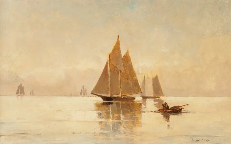 Segelboote am Abend von Emil Carlsen