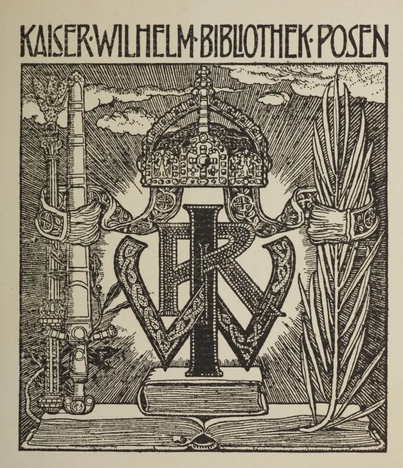 Ekslibris biblioteki cesarza Wilhelma II w Poznaniu, Emil Doepler