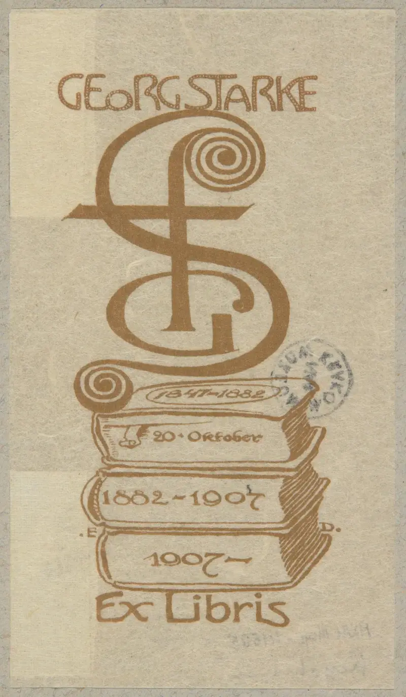 Ekslibris Georg Starke (Goerlitz) av Emil Doepler