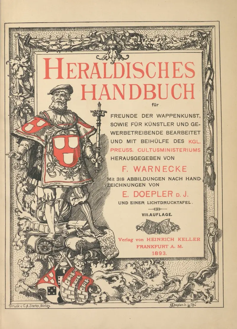 Heraldischer Handbuch für Freunde der Wappenkunst Pl. 01 von Emil Doepler