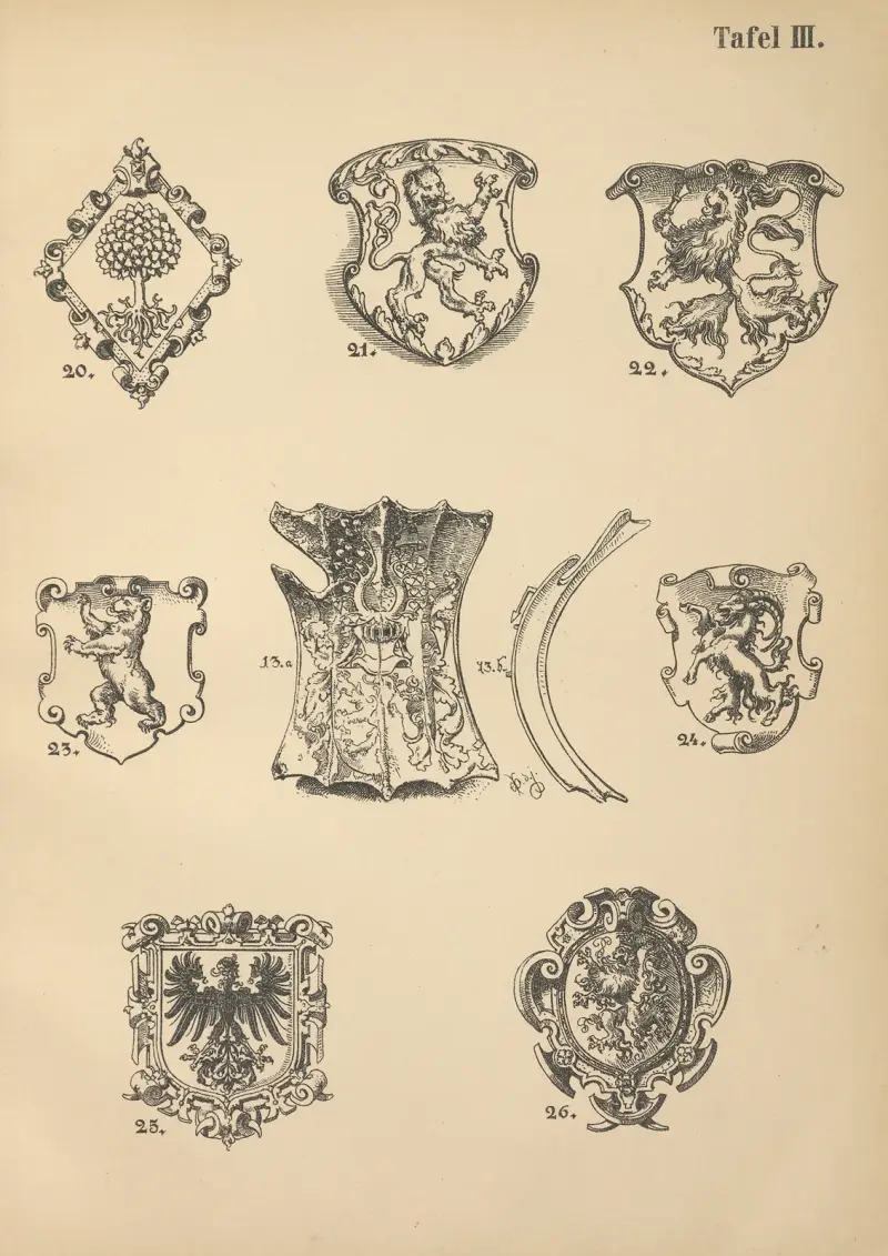 Heraldischer Handbuch fur Freunde der Wappenkunst Pl.03 av Emil Doepler
