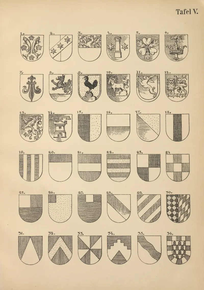 Heraldischer Handbuch fur Freunde der Wappenkunst Pl.05 av Emil Doepler