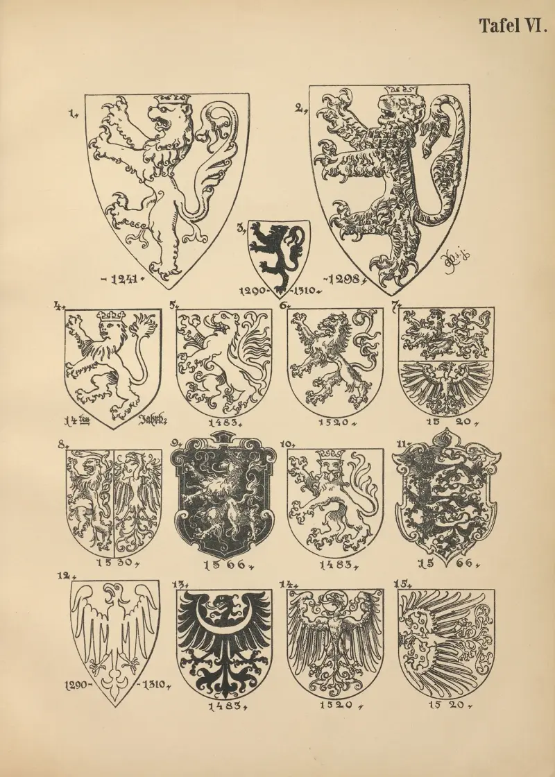 Heraldischer Handbuch fur Freunde der Wappenkunst Pl.06 av Emil Doepler