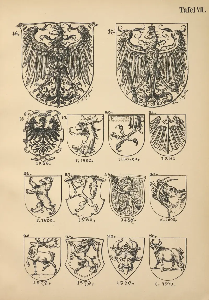 Heraldischer Handbuch fur Freunde der Wappenkunst Pl.07 av Emil Doepler